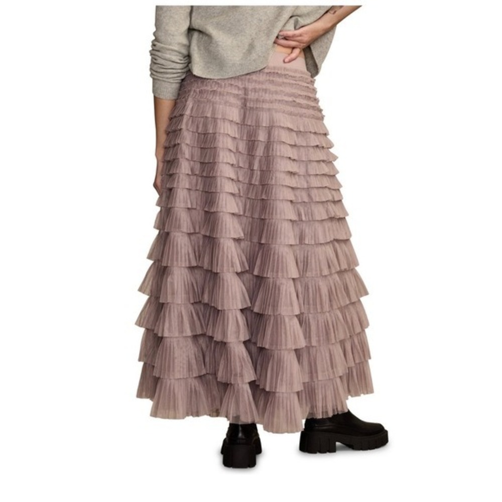 Lucky Brand Tulle Ruffle Maxi Skirt - Picture 3 of 9